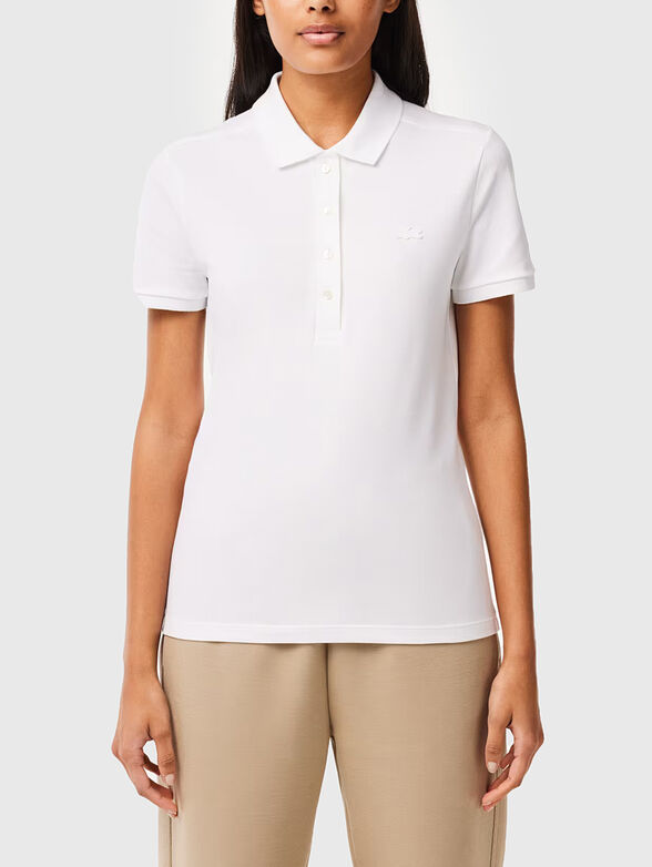 Burgundy cotton polo shirt - 1