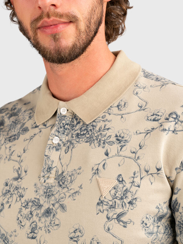 Polo shirt with floral accents - 4