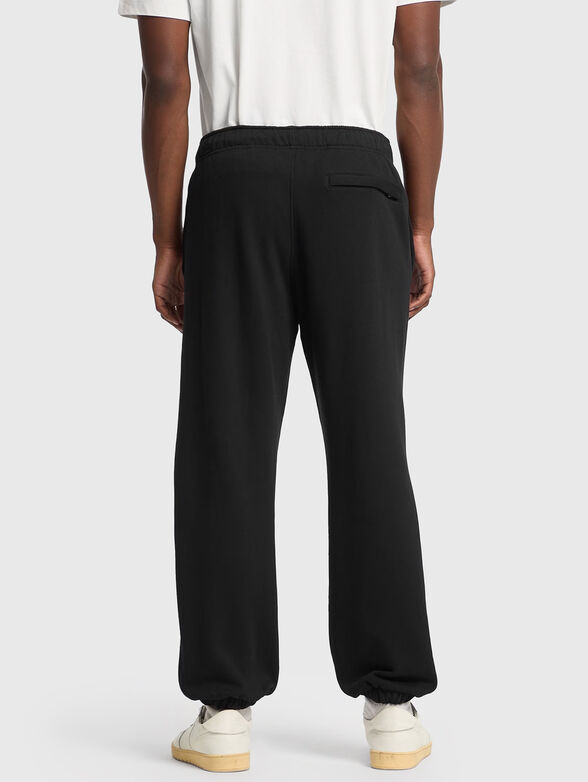 Black sports trousers  with ties at the waist - 2