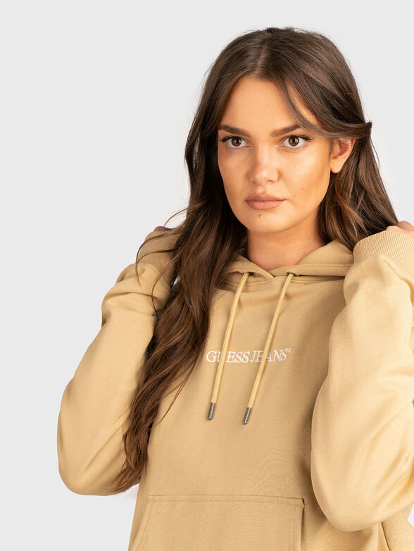 Sweatshirt with hood and embroidered logo - 4