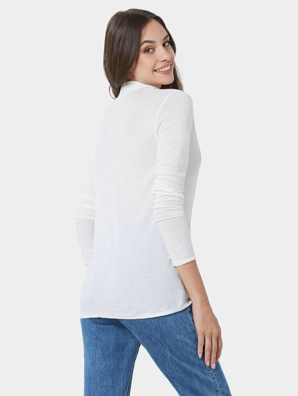 BASIC CASHMERE blouse with long sleeve - 2