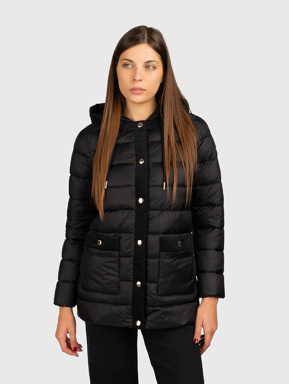 Padded jacket with removable hood - 1