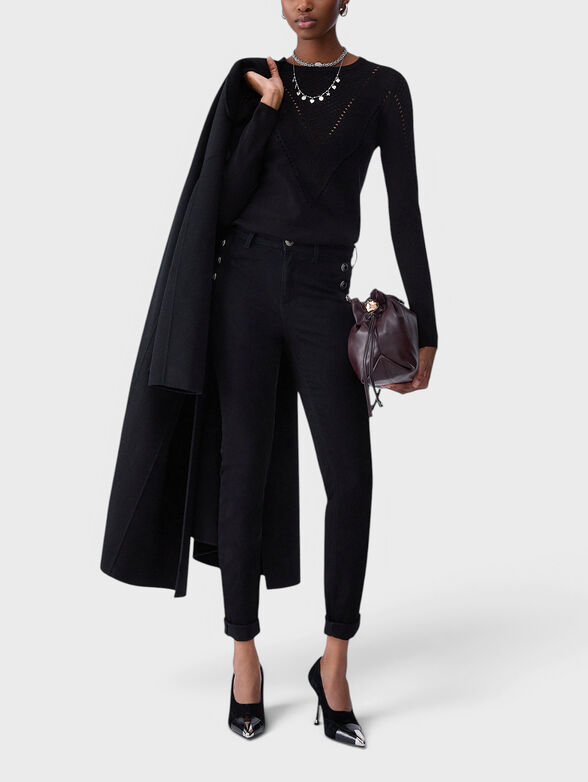 Sweater with accent cutouts - 2