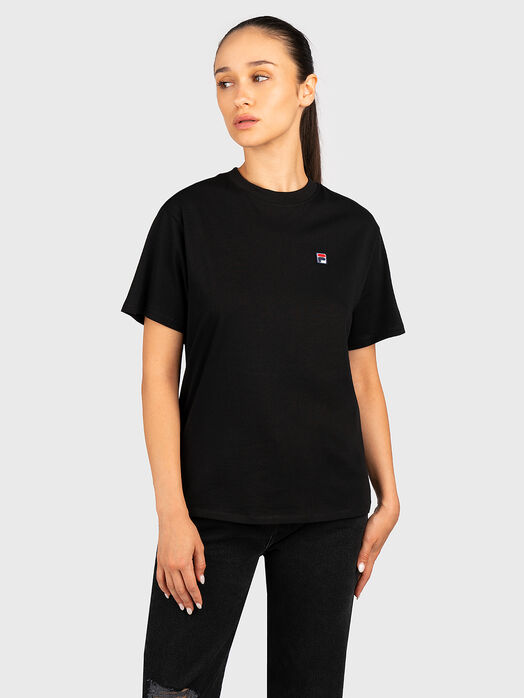 NOVA cotton T-shirt in black color