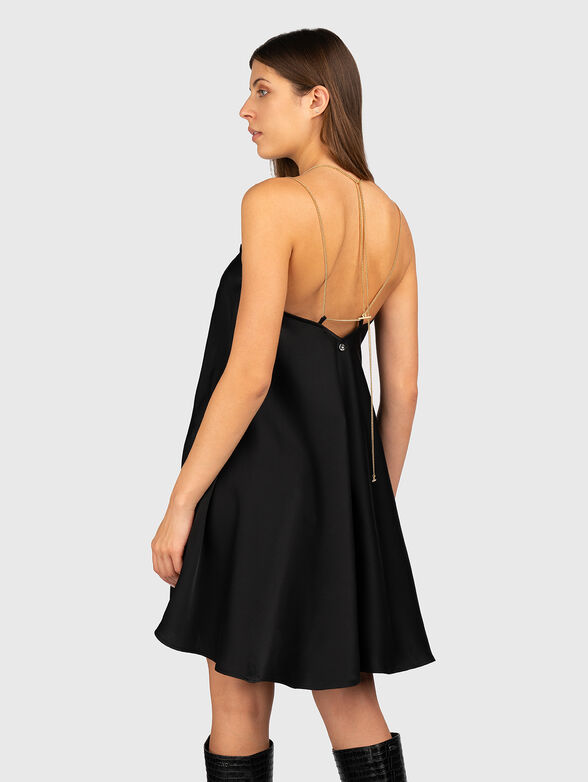 Mini dress with accent back - 2
