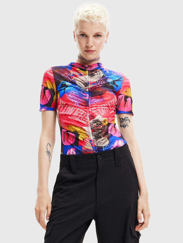 LOUISE bodysuit with ruched detail - 1