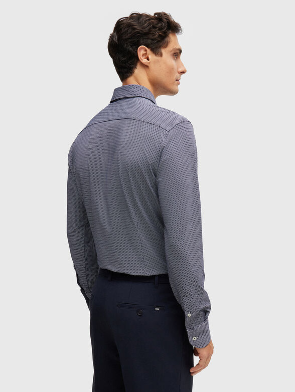 Slim shirt with geometric print - 3