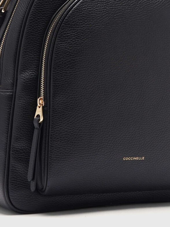 Black leather backpack  - 6