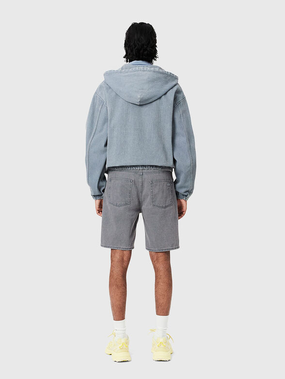 Denim shorts with logo - 2