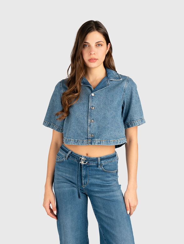 Short denim shirt - 1