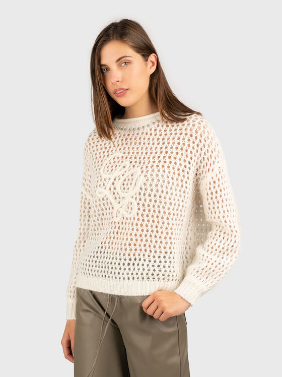 Knitted wool blend sweater - 1