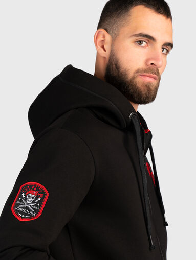 HZ020 black cotton blend sweatshirt - 3