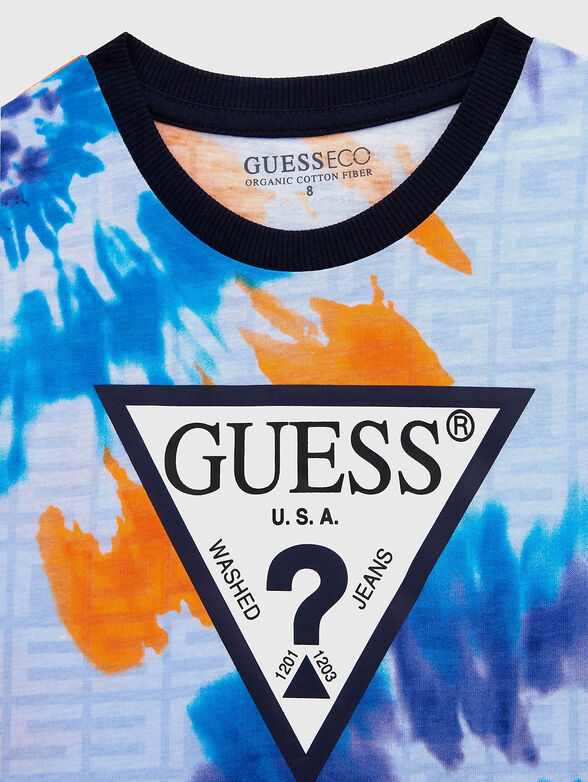 T-shirt with abstract print and logo - 4