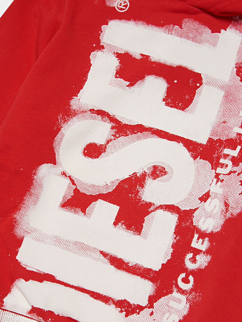 Black sweatshirt with logo print - 3