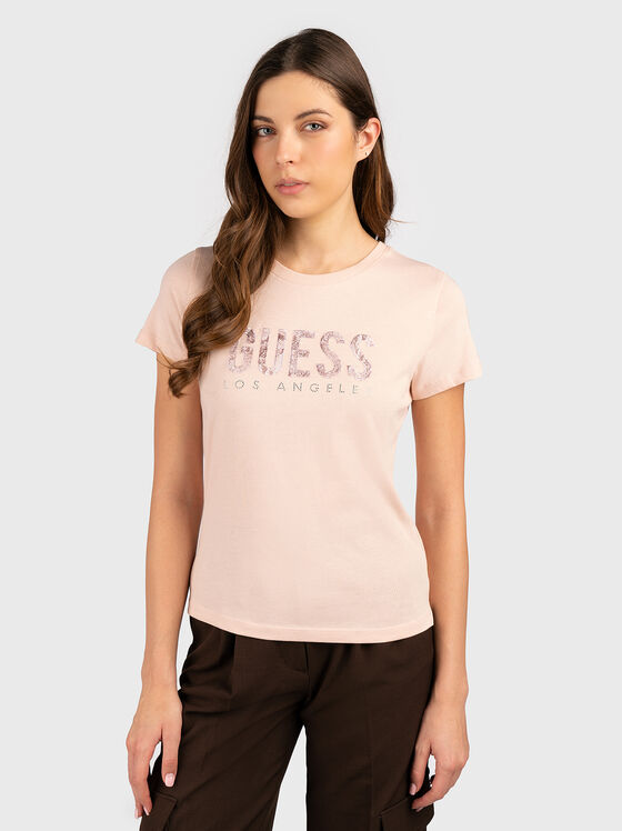 Тениска с лого бродерия - 1