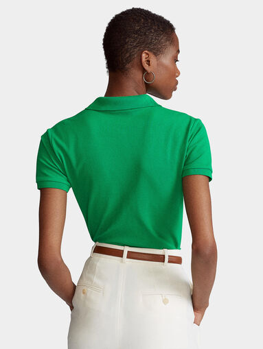 Green polo-shirt with buttons - 4