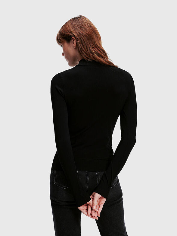 Black sweater with logo embroidery - 3