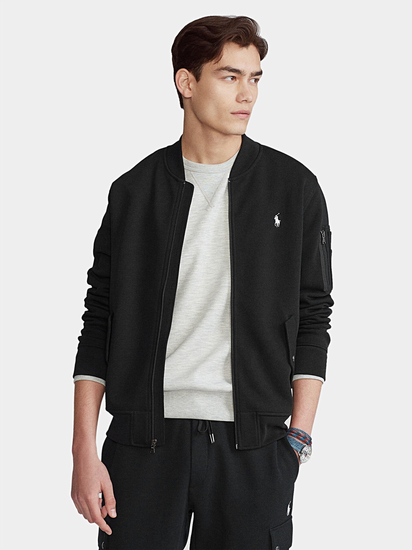 Bomber jacket with embroidered logo brand POLO RALPH LAUREN