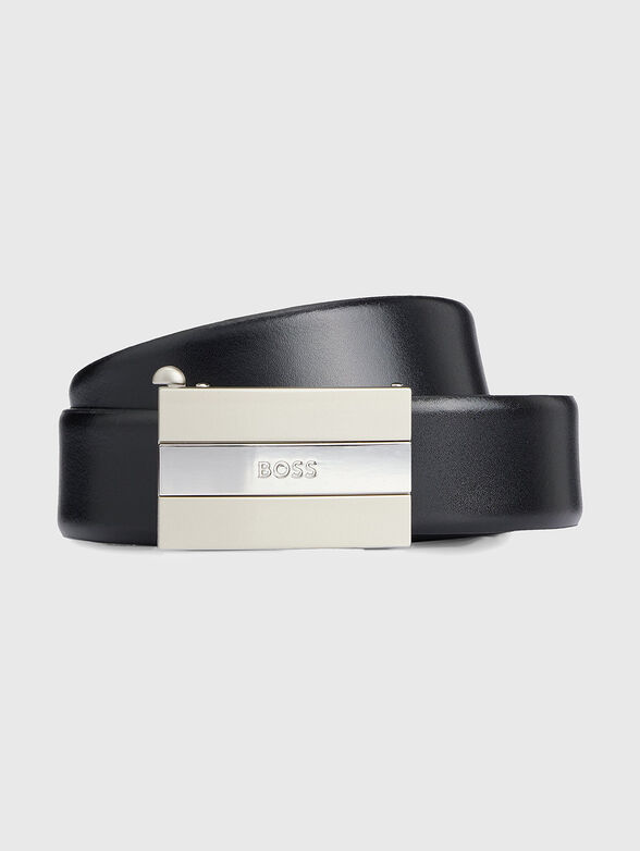Leather belt with logo  - 1
