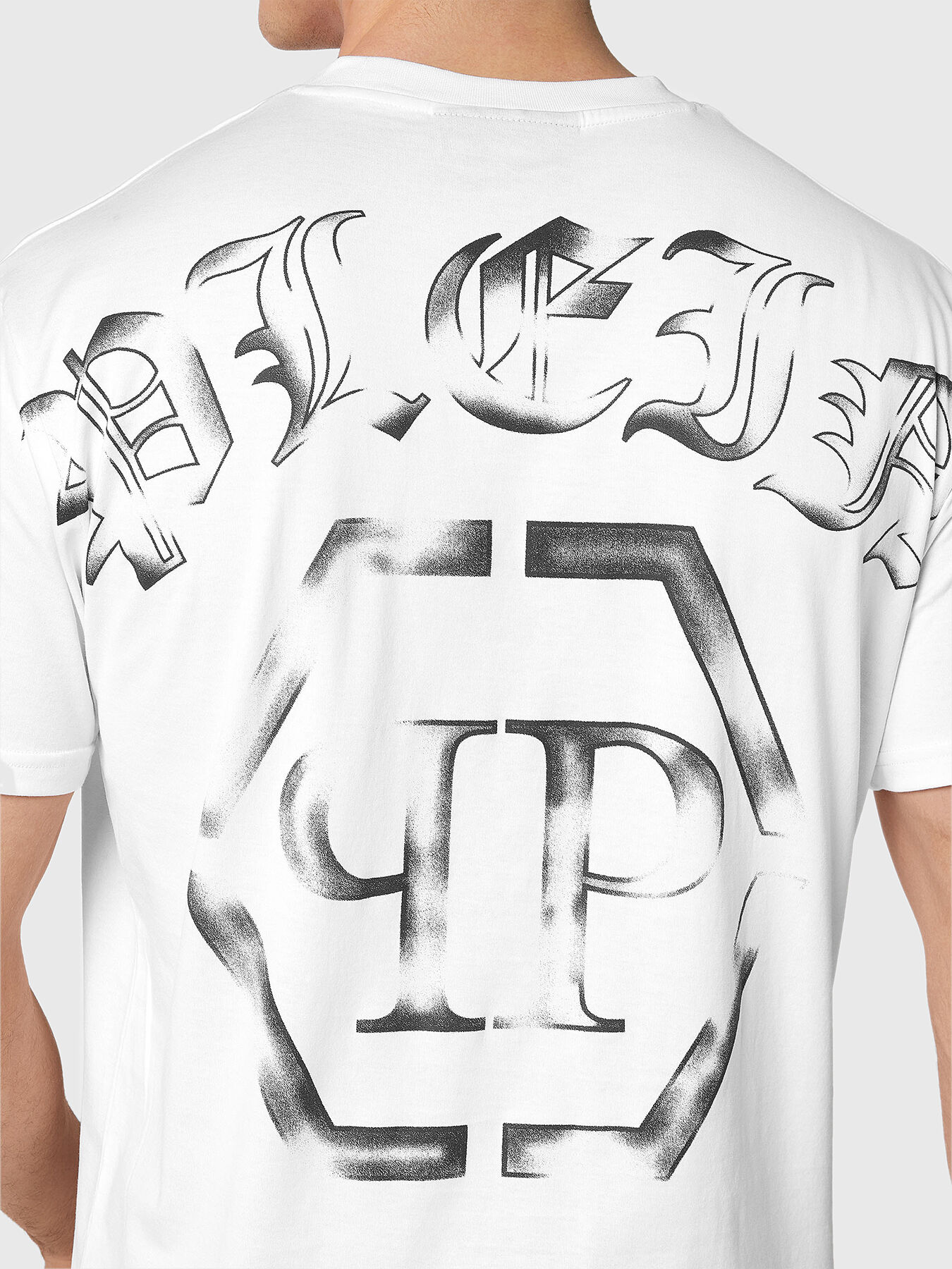 HEXAGON logo print T-shirt brand PHILIPP PLEIN