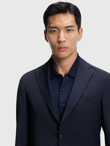 Slim wool blend blazer - 4