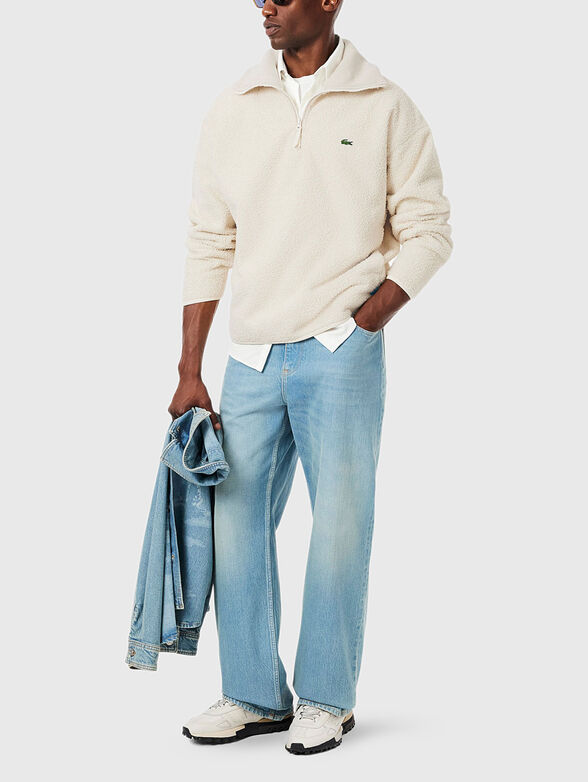 Fleece sweatshirt with zip - 2