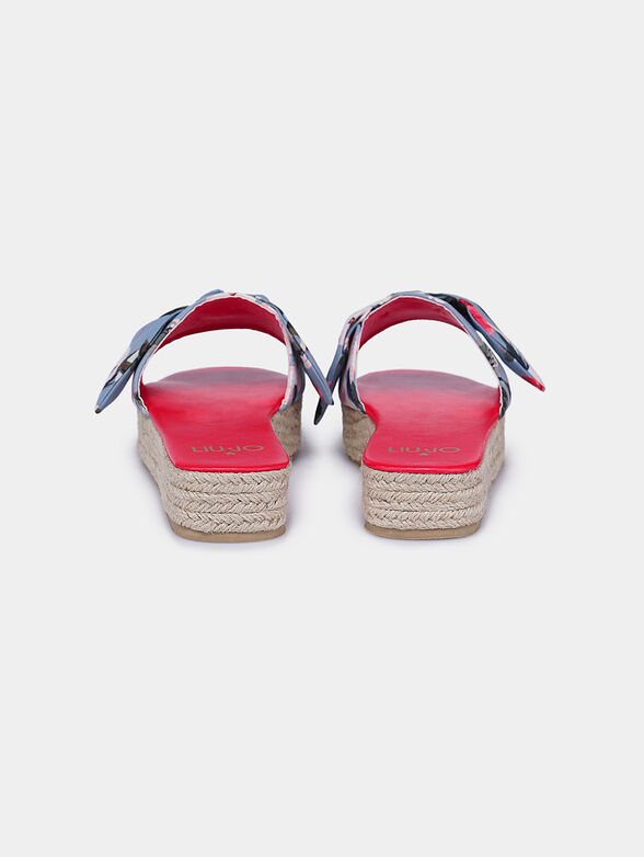 Floral slippers with a bow - 3