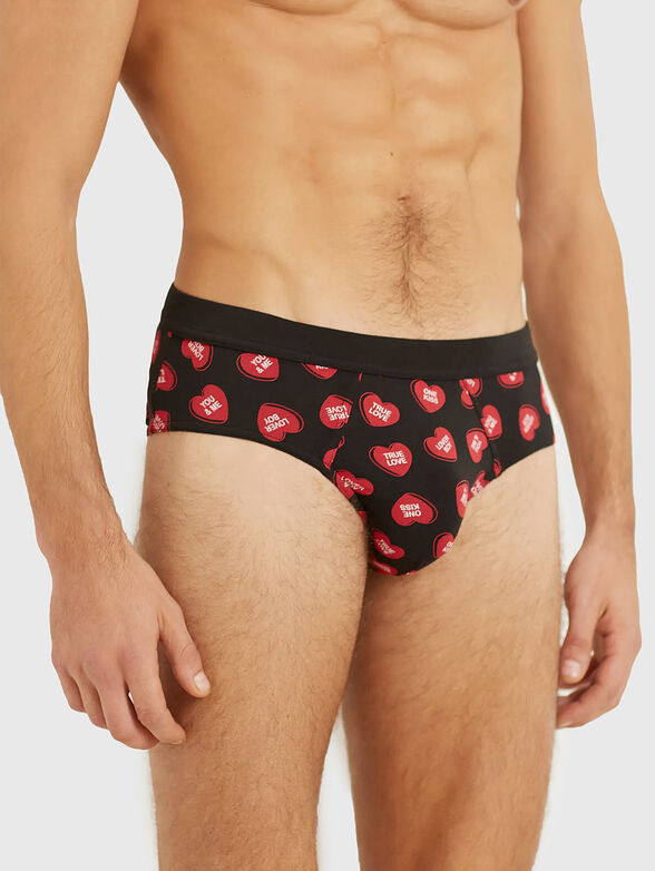 MR&MRS RIGHT briefs with print - 1