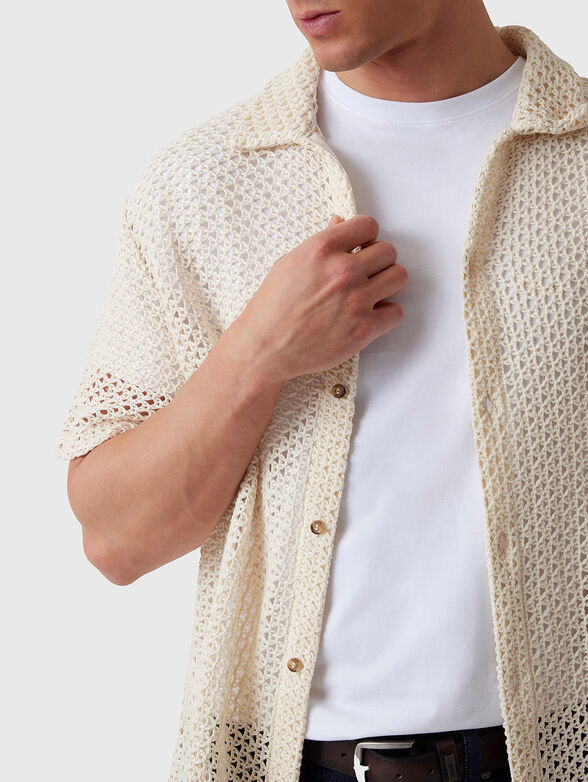 Knitted shirt with short sleeves - 4
