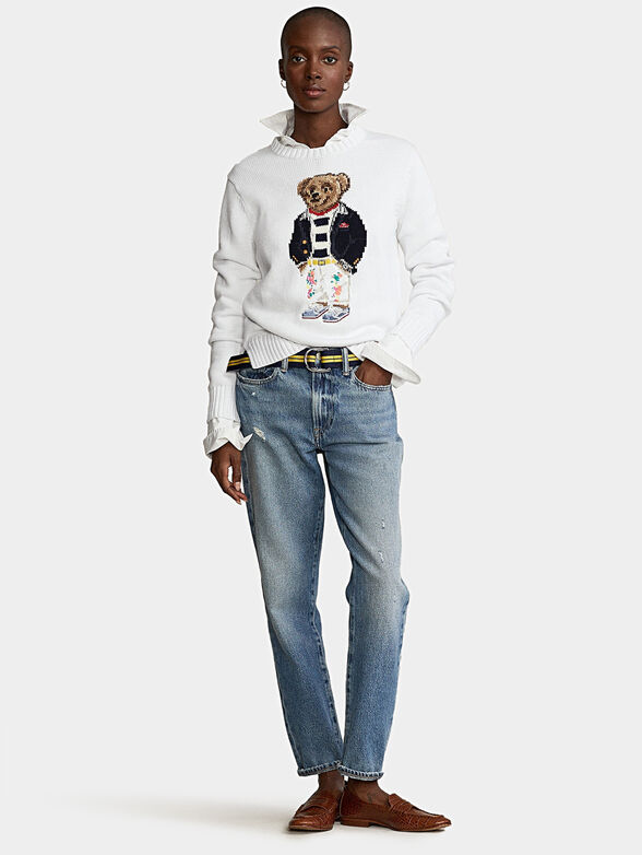 Cotton sweater with Polo Bear embroidery - 2