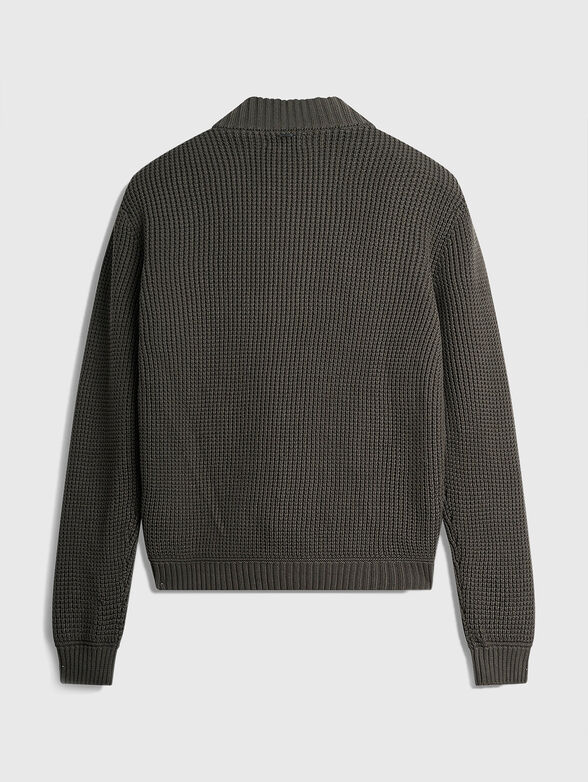 Black sweatshirt with zip - 5
