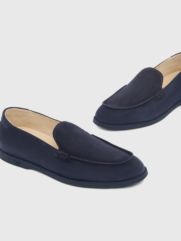 Blue suede moccasins - 4
