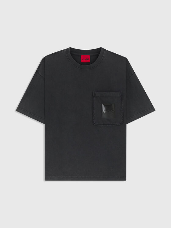 Cotton T-shirt with accent pocket - 1