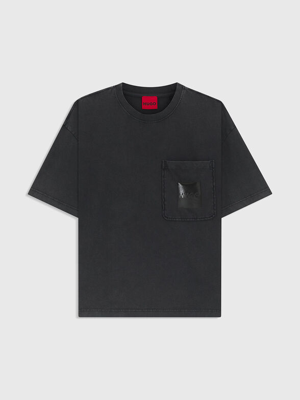Cotton T-shirt with accent pocket - 1