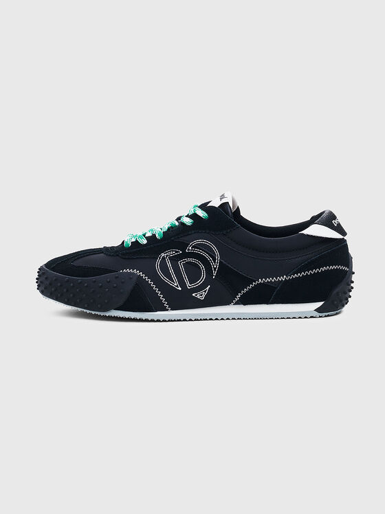 Sneakers with contrasting laces and logo embroidery - 1