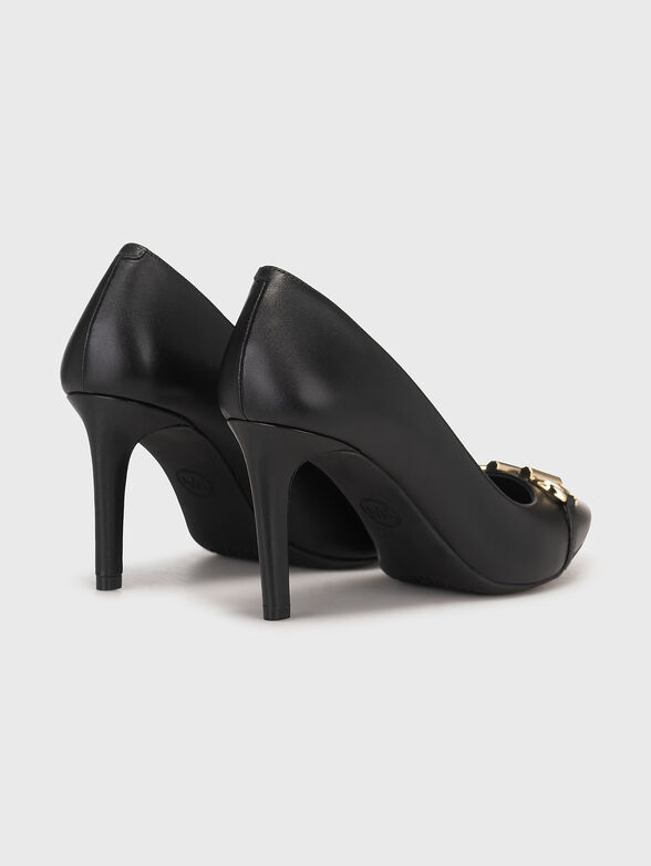Leather pumps with logo  - 3