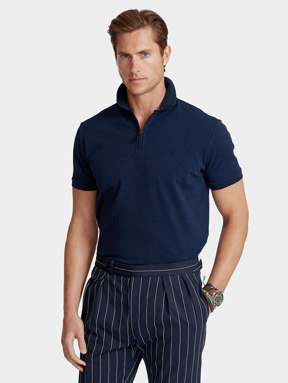 Navy blue polo-shirt - 1