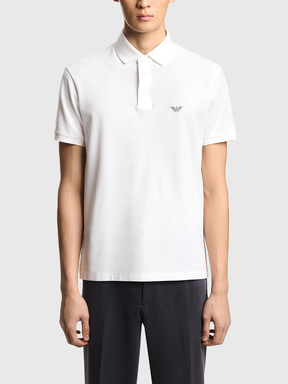 Cotton polo shirt with embroidered logo - 1