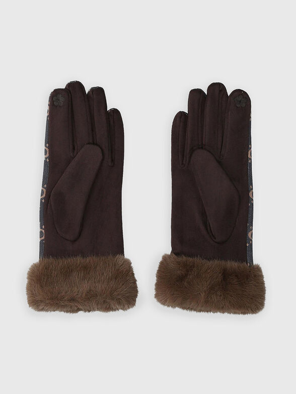 Gloves with monogram print - 2