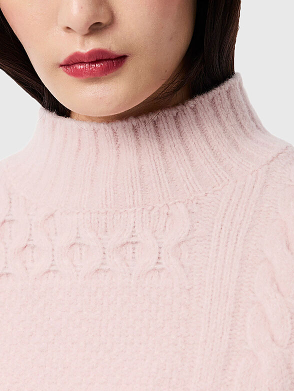 High neck wool sweater - 4
