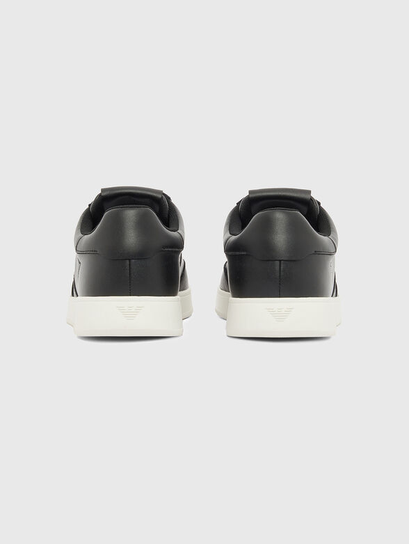 Genuine leather sneakers with a logo - 3