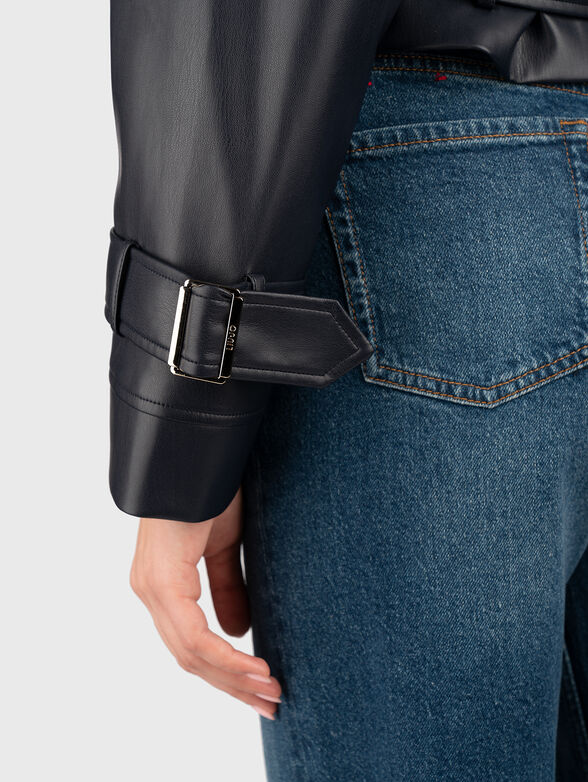 Short cut jacket with waist belt - 5