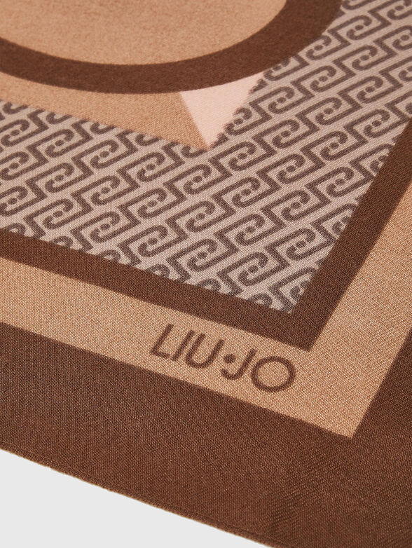 Logo Print Square Scarf - 4