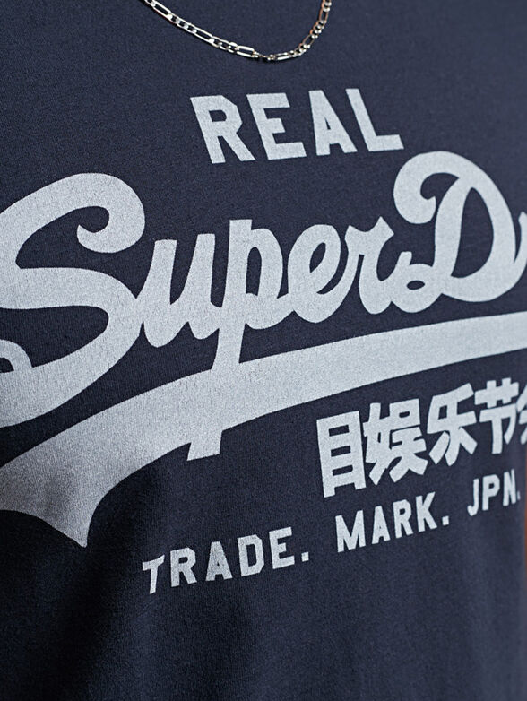 VINTAGE blue cotton T-shirt - 4