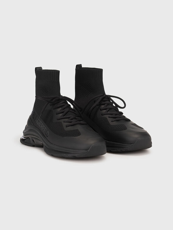 Black sneakers with logo detail   - 2