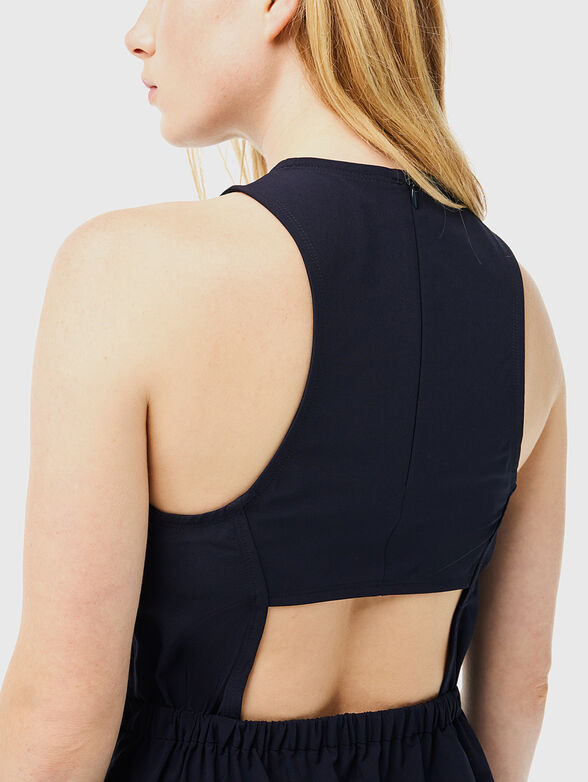 Dark blue dress with cut out detail on the back - 3