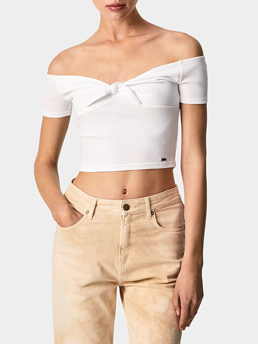 BETH top with boat neckline