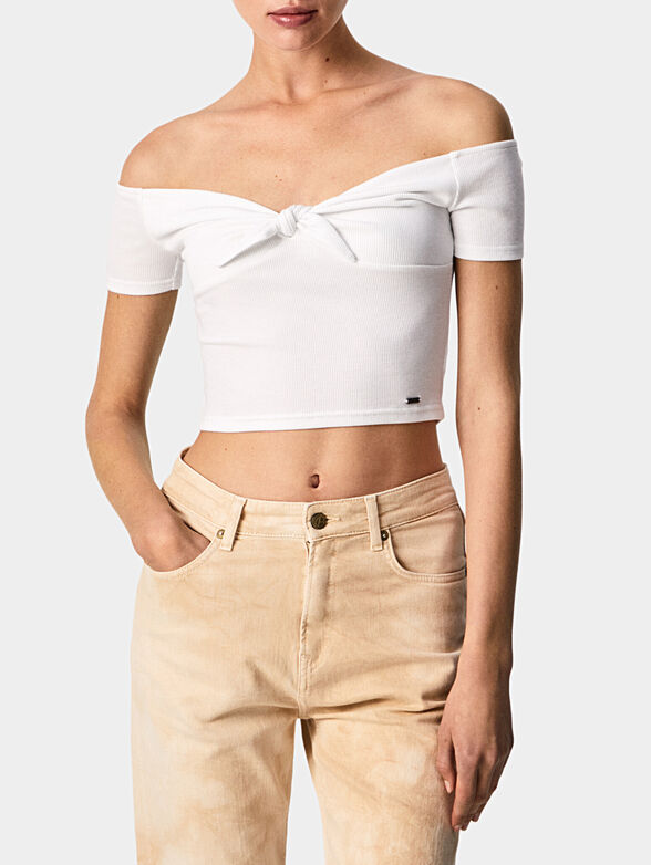 BETH top with boat neckline - 1