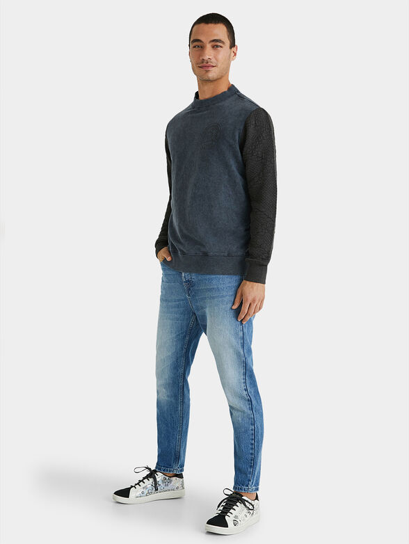 PAUL hybrid sweatshirt with knitted sleeves - 2