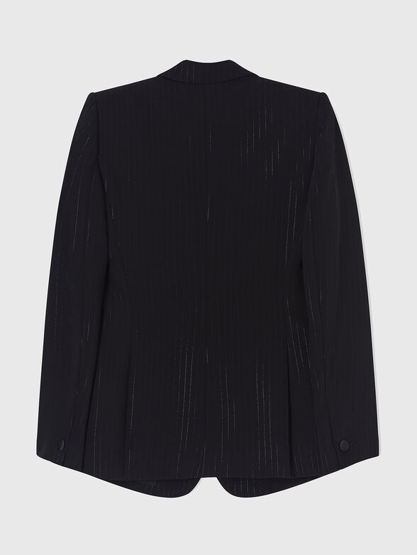 Single-breasted jacket with lurex threads - 3